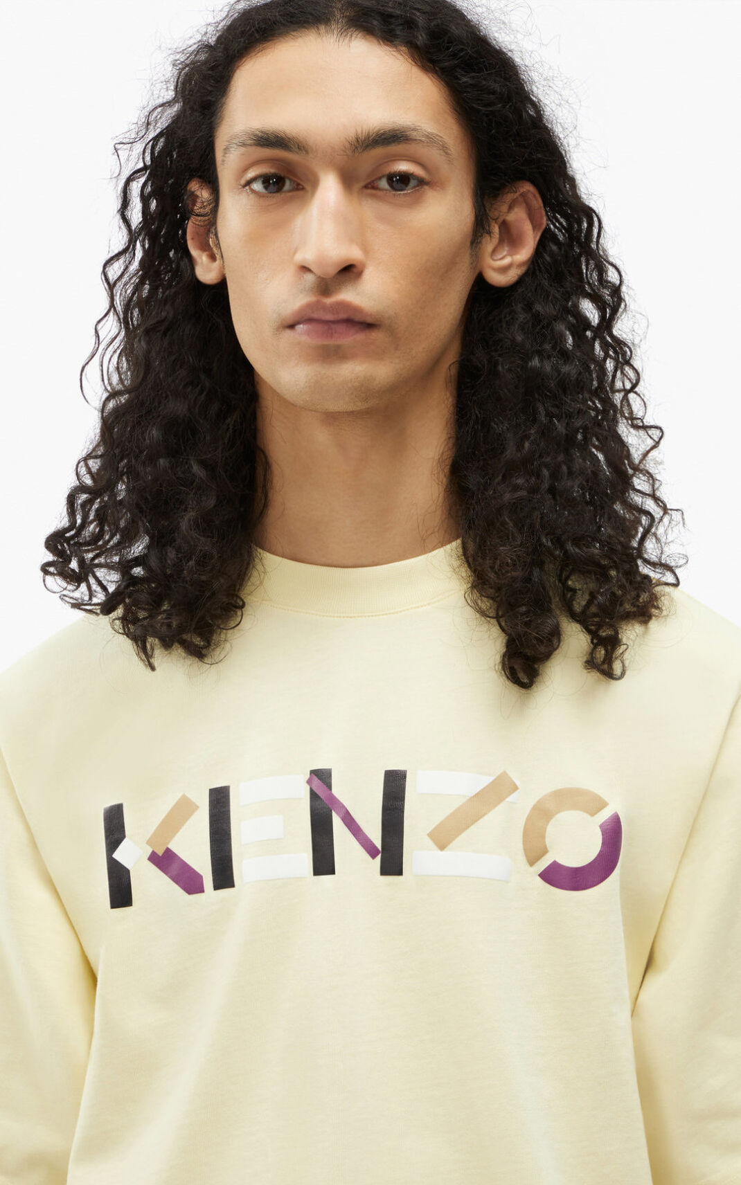 T Shirt Kenzo Multicoloured oversize Logo Homme Blanche | GIHO-75380